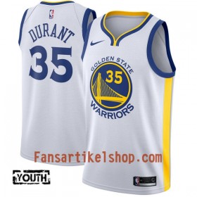 NBA Golden State Warriors Trikot Kevin Durant 35 Nike 2017-18 Weiß Swingman - Kinder
